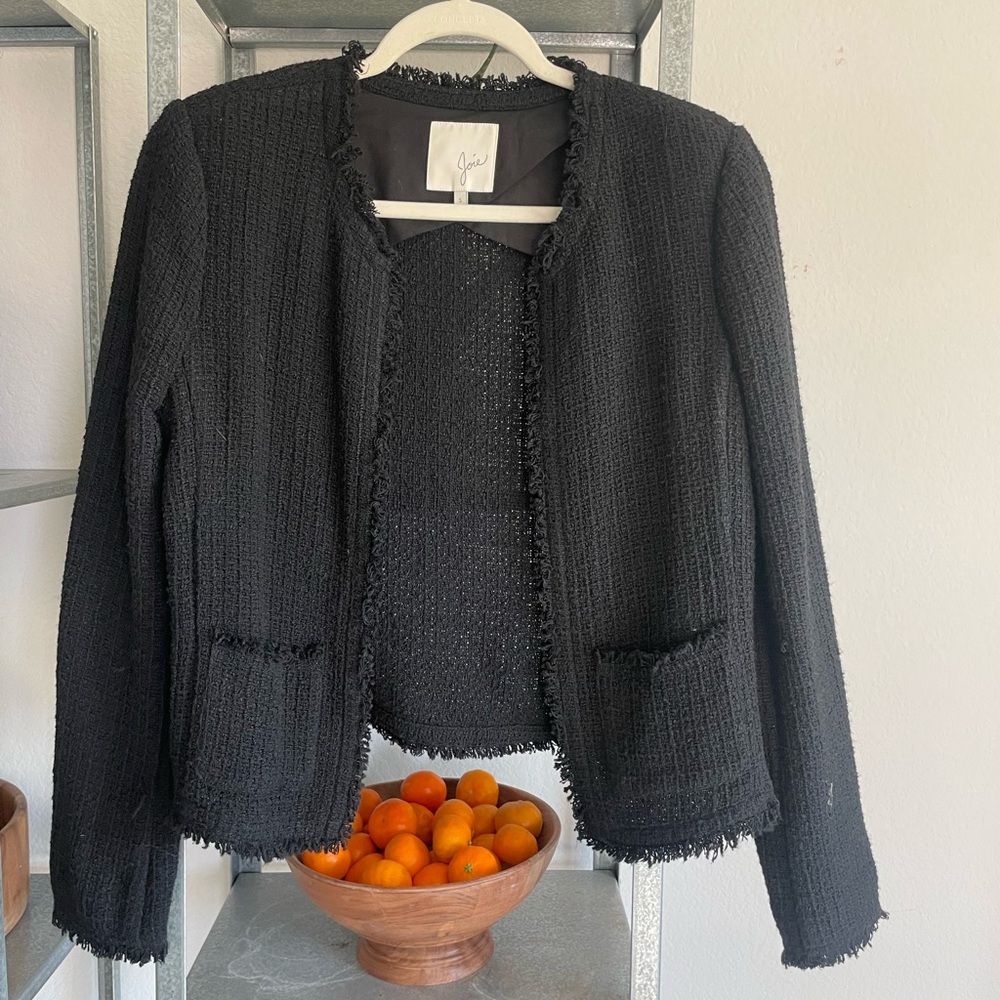 Black tweed Joie jacket, spring, summer, Women’s size small
